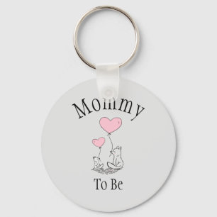 Mommy To Be Fox Baby Shower Keychain Schlüsselanhänger