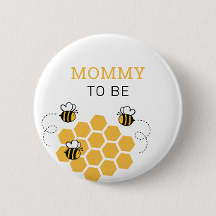 Mommy to be Honey Bee Baby Shower Button