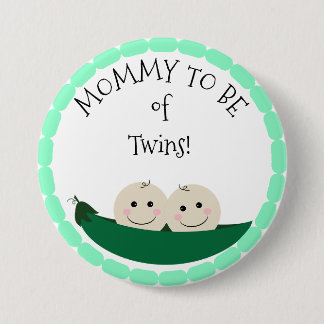 Mommy to be of Twins in Peapod Baby Showbutton Button