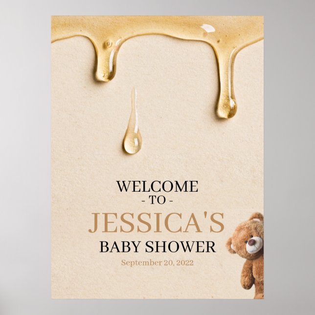 Mommy to be Teddy Bear Baby Shower Poster (Vorne)