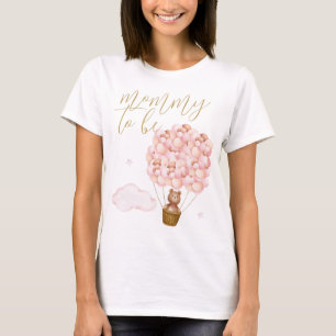 Mommy to be Teddy Bear Pink Balloons T-Shirt