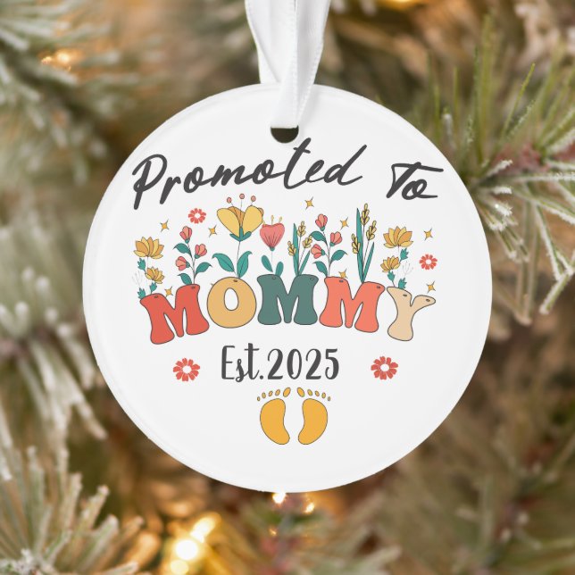 Mommy-to-Be-Test. 2025: Der Keepake der neuen Mutt Ornament (Baum)