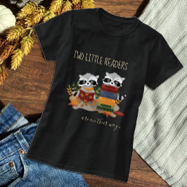 Mommy-to-Be Twin Raccoons Readers T - Shirt