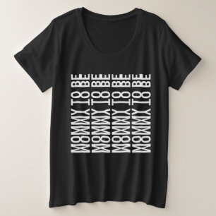 MOMMY TO BE - Versteckte Nachricht Große Größe T-Shirt