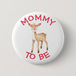 Mommy to be Woodland Animals Baby Shower Button