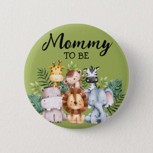 Mommy to be   Woodland Creatures Babydusche Button