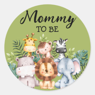 Mommy to be   Woodland Creatures Babydusche Runder Aufkleber