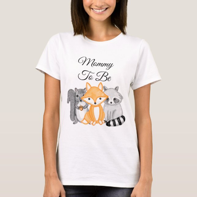 Mommy to be Woodland Creatures T-Shirt (Vorderseite)
