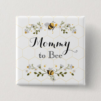 Mommy to Bee Baby Dusche Button