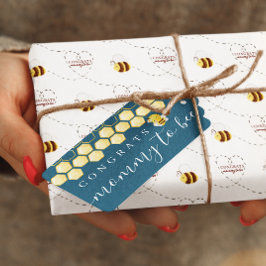 Mommy to Bee Baby Herzlichen Glückwunsch Tag Geschenkanhänger