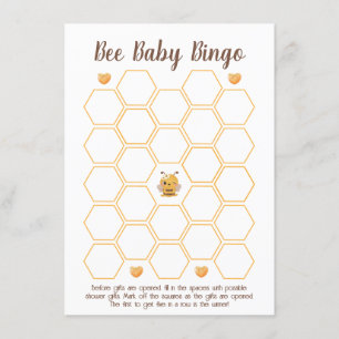 Mommy to Bee Baby Shower Bingo Game Enclosure Card Begleitkarte