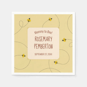 Mommy to Bee Baby Shower Buzzing Bienen Gold Serviette