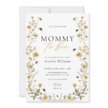 Mommy to Bee Baby Shower Einladung Honey Blume
