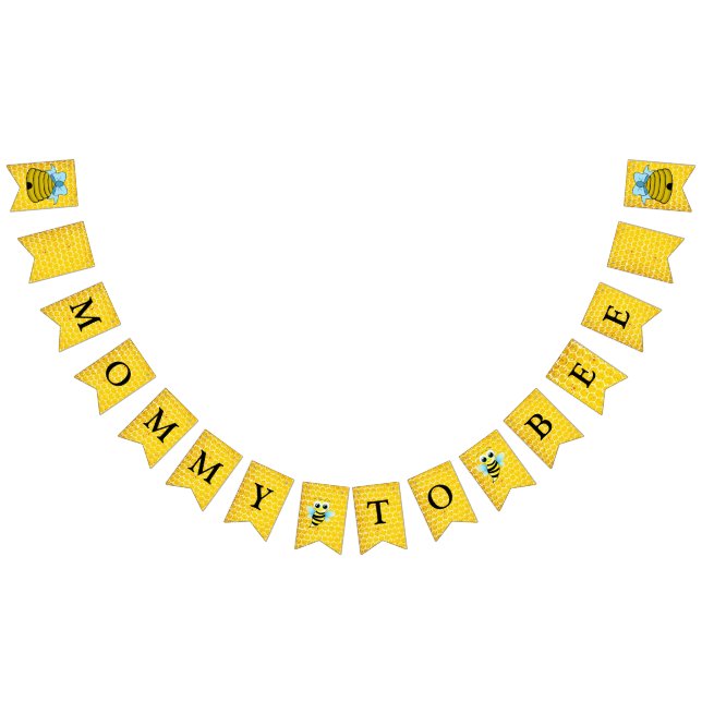 Mommy to Bee Baby Shower Flag Banner (Alle)