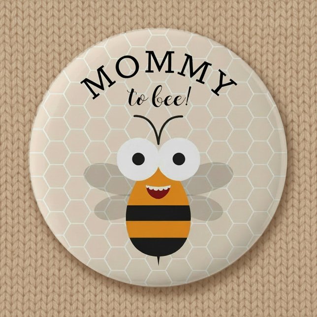 Mommy to Bee, Baby Shower Honey Bee Button (Von Creator hochgeladen)