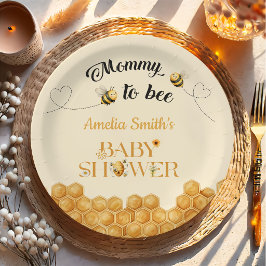 Mommy To Bee Baby Shower Pappteller