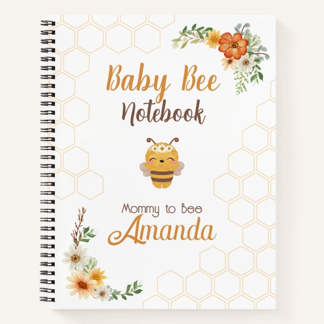 Mommy to bee Baby to bee Lined Notebook Notizbuch (Vorderseite)