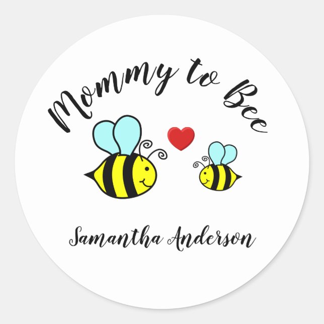 Mommy to Bee - Circle Aufkleber (Vorderseite)