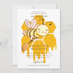Mommy to bee Honey Bee Honeycomb Baby Shower Einladung
