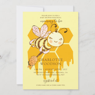 Mommy to bee Honey Bee Honeycomb Baby Shower Invit Einladung