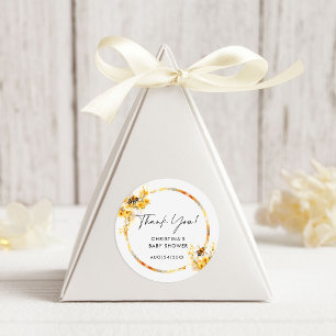 Mommy to Bee Honey Wildblume Baby Shower Runder Aufkleber