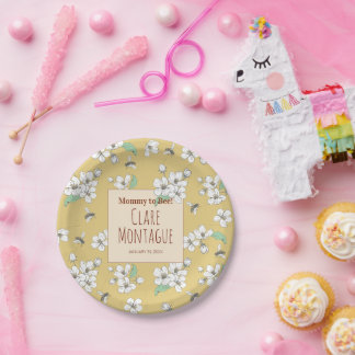 Mommy to Bee Modern Baby Shower Pappteller