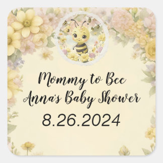 Mommy to Bee Quadratischer Aufkleber