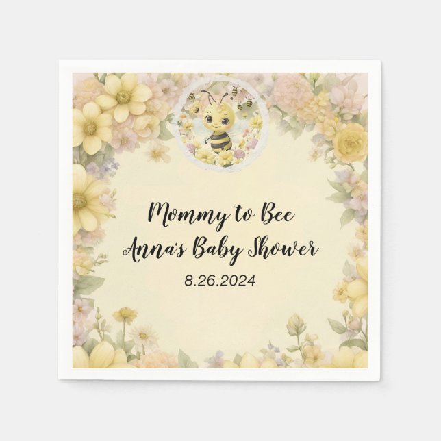 Mommy to Bee Serviette (Vorderseite)
