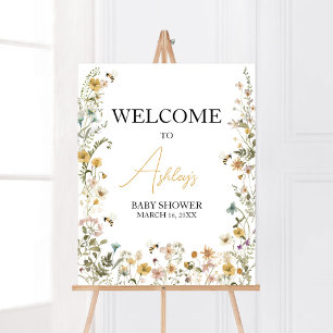 Mommy to Bee Wildblume Baby Dusche Willkommen Poster