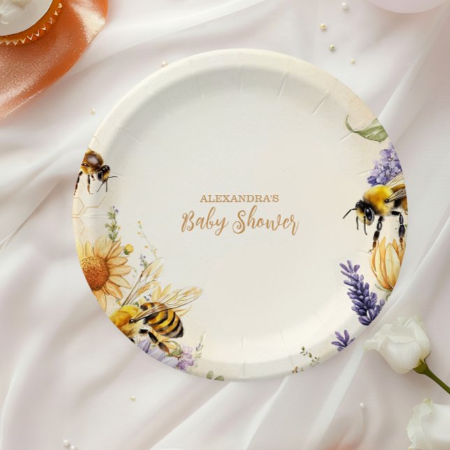 Mommy to Bee Wildblumen Babydusche Pappteller (Von Creator hochgeladen)
