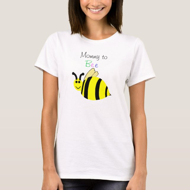 Mommy to Bee Yellow Black Bumble Bee T-Shirt (Vorderseite)