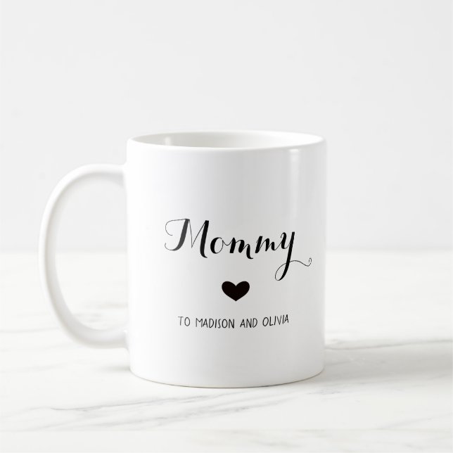 Mommy Trendy Mama, Kinder nennen Muttertagsgeschen Kaffeetasse (Links)