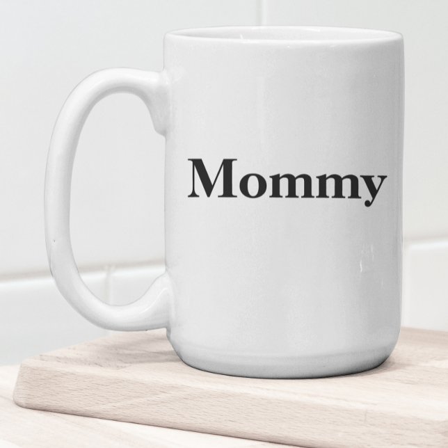 Mommy Typografie Funny Junge Mutter Kaffeezubereit Verwandlungstasse (Von Creator hochgeladen)