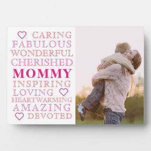 Mommy Typografy Modern Trendy Family Foto Fotoplatte
