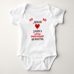 Mommy und Daddy's Little Sweetheart Baby NAME Strampler