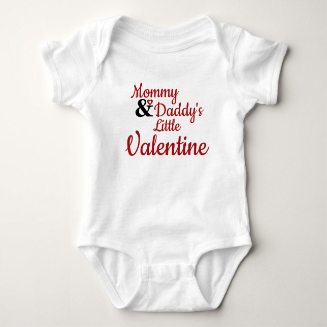 Mommy und Daddy's Little Valentine Baby Strampler (Vorderseite)