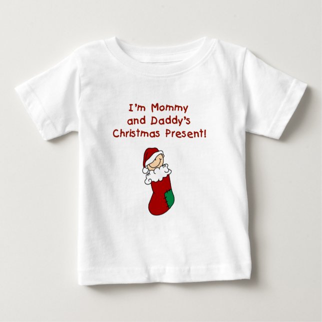 Mommy und Daddy's Weihnachtsgeschenk Baby T-shirt (Vorderseite)