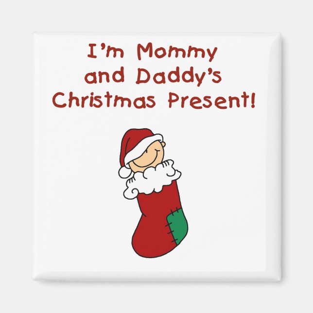 Mommy und Daddy's Weihnachtsgeschenk Magnet (Vorne)