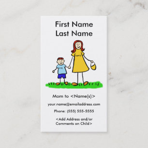 Mommy und Son Custom Foto, die Playdate Cards anru Telefonnummerkarte