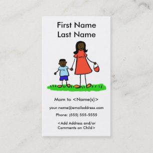 Mommy und Son Custom Foto, die Playdate Cards anru Telefonnummerkarte