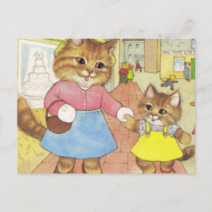 Mommy und Tochter Kitty Postkarte