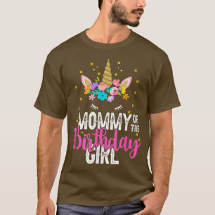 Mommy vom Geburtstag Mädchen Vater Gift Unicorn Bi T-Shirt