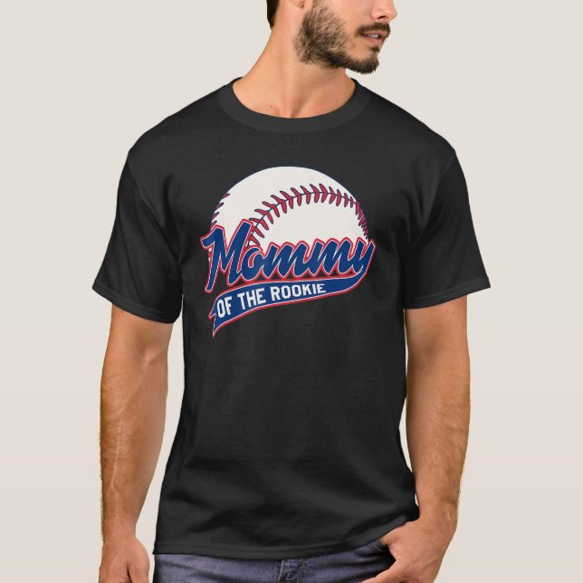 Mommy von Rookie Birthday Baseball Theme Party Mat T-Shirt (Vorderseite)
