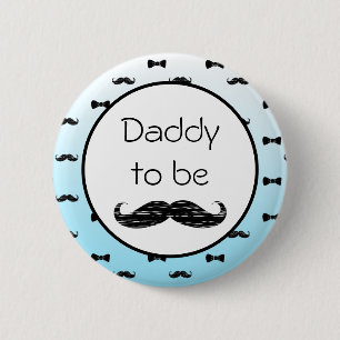 Mommy wird Boy's Baby Shower Mustache Button