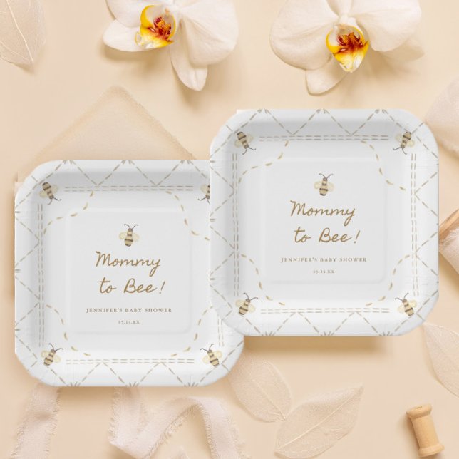 Mommy wird Honey Baby Dusche Pappteller (Von Creator hochgeladen)