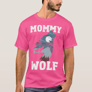 Mommy Wolf Silhouette Mama Howling Wolf Mutter's D T-Shirt