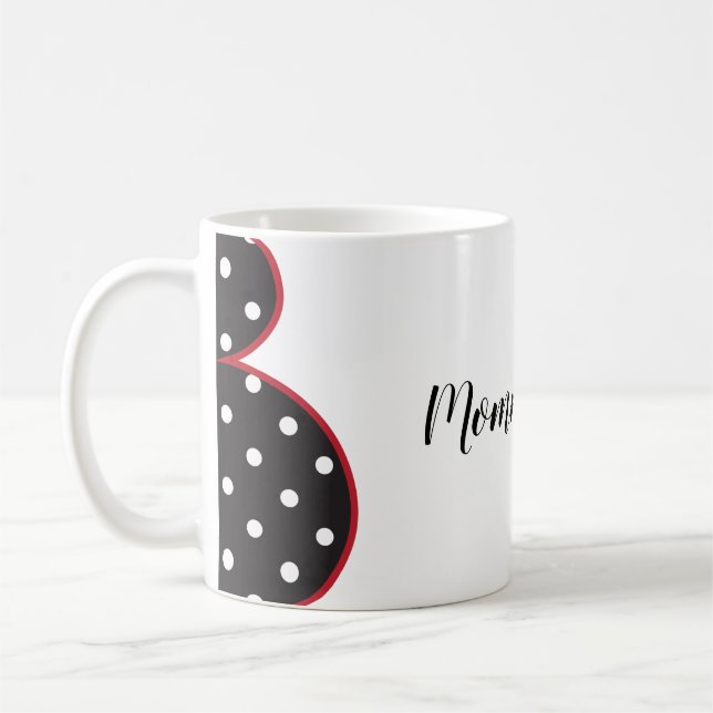 Mommy zu ladybug Tasse mit schwangerer Silhouette (Links)