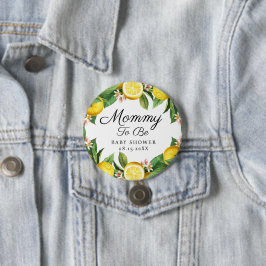 Mommy zu Lemon Citrus Summer Baby Shower Button