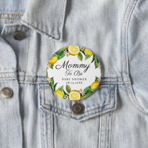 Mommy zu Lemon Citrus Summer Baby Shower Button