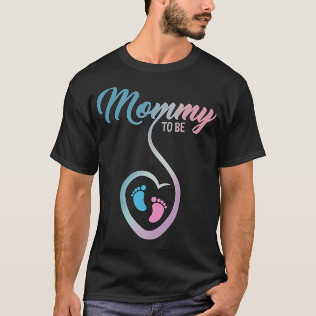 Mommy zu sein Schwangerschaft Ankündigung wütend O T-Shirt (Vorderseite)